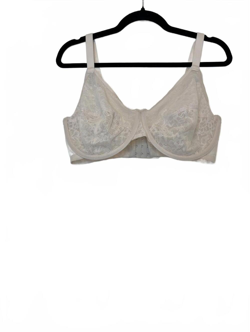 HSIA‎ sz 36 G white underwire lace bra new with tags Med width straps #1736